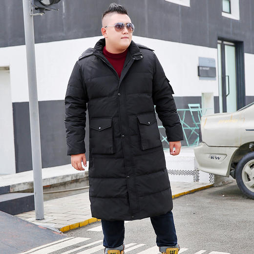 【2天发货】【超大码】【可拆卸帽】【新款DYH】大依优型大码过膝羽绒服白鸭绒加肥加大休闲胖子大码男休闲宽松上衣肥佬冬季外套 商品图2