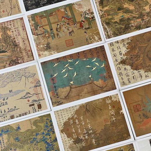 珠玉丹青 琯朗文创 新中式国风明信片礼盒装300g白卡32张古书古画二创现代元素与古典文化相遇艺术卡片宋徽宗瑞鹤图留言祝福卡贺卡 商品图3