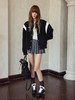 SOMESOWE 皮革拼接刺绣羊毛毛呢廓形棒球服外套S2306228[福利品] 商品缩略图4