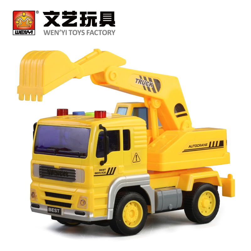 【文艺】文艺1.16会讲故事的工程车会讲故事惯性工程挖土机吊车男孩搅拌车斗车宝宝益智玩具礼物