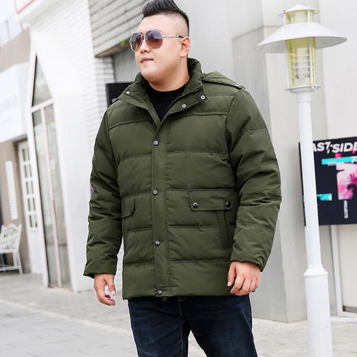 【2天发货】【超大码】【可拆卸帽】【新款DYH】大依优型大码白鸭绒羽绒服加肥加大休闲胖子大码男休闲宽松上衣肥佬冬季外套 商品图2