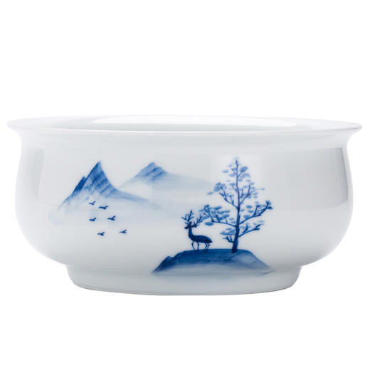 永利汇青花陶瓷茶洗家用功夫茶具杯洗笔洗水盂大号茶钵水果洗盆 商品图1