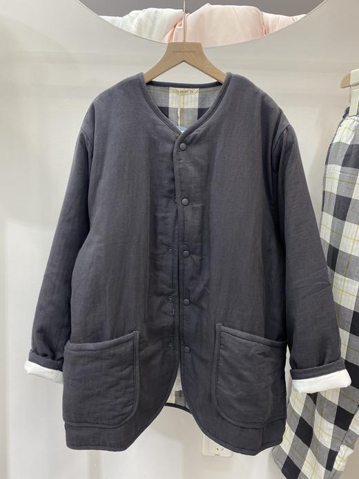 松植屋国潮圆领长袖棉袄套装加厚三层夹棉男女保暖家居棉服 商品图7