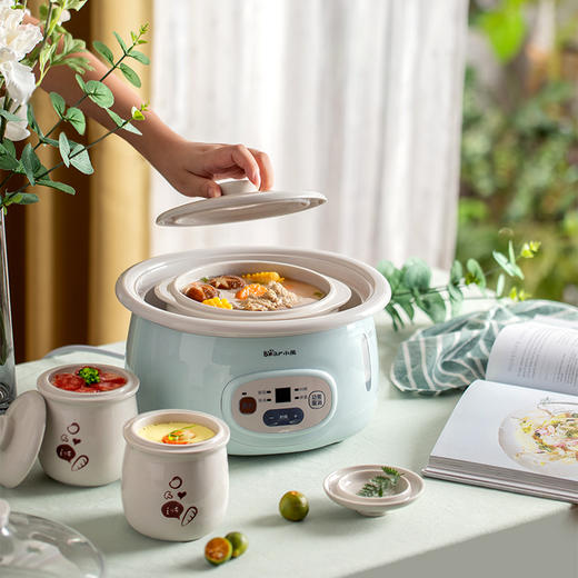 【小程序】小熊电炖盅 DDZ-118TA 蓝色 电子式 白陶内胆 商品图4