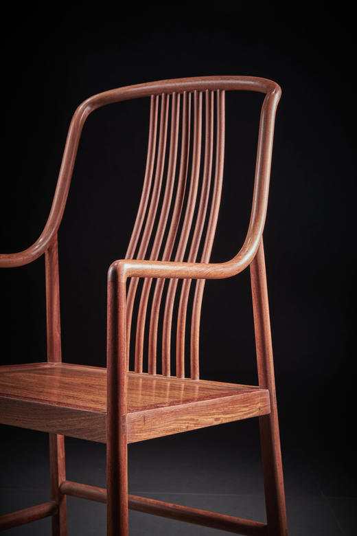 红桥红  家具严选  缅甸花梨(大果紫檀）  【嘉选 梳背椅】 商品图2