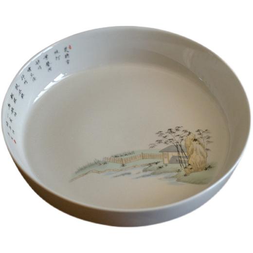 永利汇草木灰壶承日式陶瓷干泡盘圆形茶承家用茶点盘果盘点心盘 商品图4