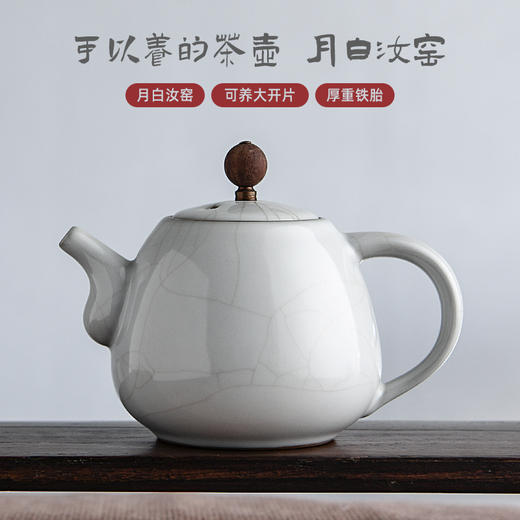 永利汇开片汝窑茶壶小号茶器泡茶壶茶水分离一人陶瓷茶具景德镇 商品图0