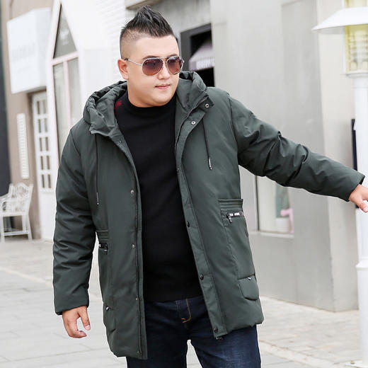 【2天发货】【超大码】【新款DYH】大依优型大码白鸭绒羽绒服加肥加大休闲胖子大码男休闲宽松上衣肥佬冬季外套 商品图2