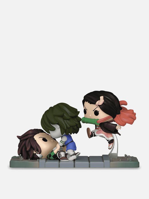 Funko POP  Moments Demon Slayer Tanjiro & Nezuko vs. Te日漫 鬼灭之刃场景灶门炭治郎与灶门弥豆子 vs 佛堂鬼手办 73984 商品图3