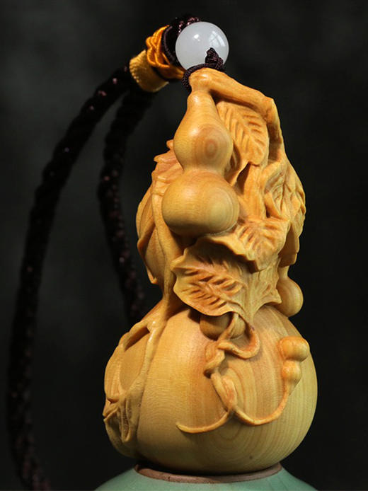 宝葫芦°黄杨木挂件 商品图3