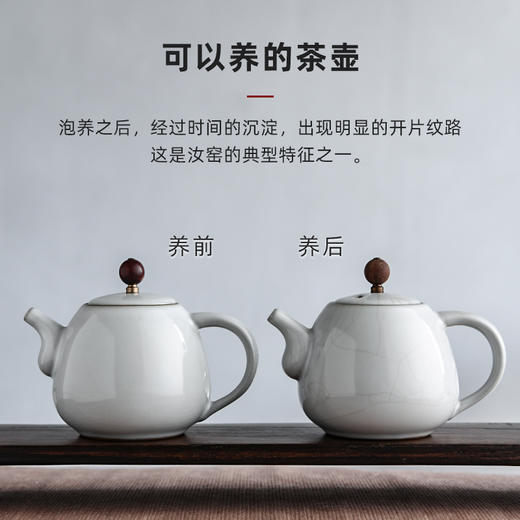 永利汇开片汝窑茶壶小号茶器泡茶壶茶水分离一人陶瓷茶具景德镇 商品图1