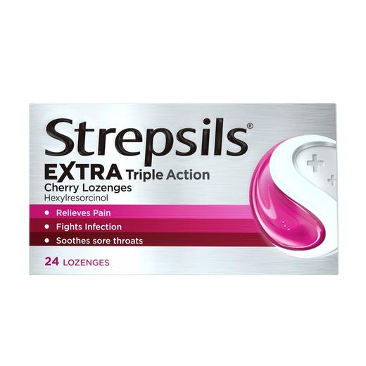 【香港发】Strepsils使力消 润喉糖樱桃味24粒 商品图3