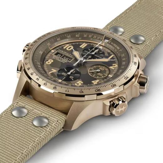 汉米尔顿 Hamilton 卡其航空系列超越风速自动上链计时码表 H77916920 商品图1