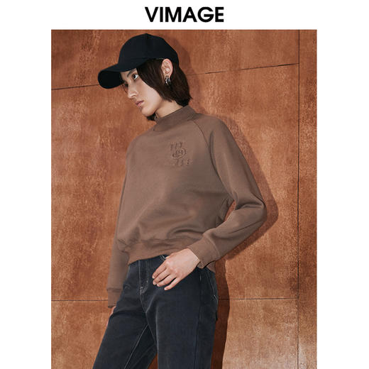 VIMAGE纬漫纪冬季新款时尚休闲显瘦套头女上衣V2013624 商品图4