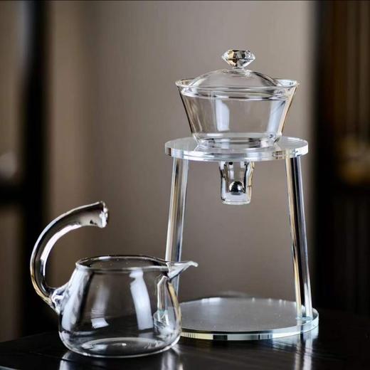 永利汇耐热玻璃自动泡茶器懒人茶具磁吸盖碗公道杯分茶套装网红 商品图3