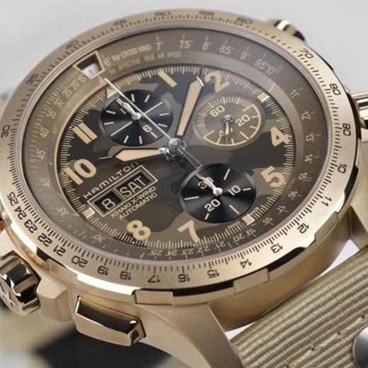 汉米尔顿 Hamilton 卡其航空系列超越风速自动上链计时码表 H77916920 商品图3