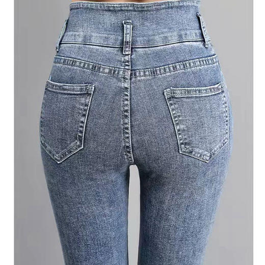 【秒杀价29.9元】【如遇缺货自动退款，介意勿拍】【秀黛】高腰加绒牛仔显瘦微喇叭裤E6777386T【线上专供款】【如遇缺货自动退款，介意勿拍】 商品图4