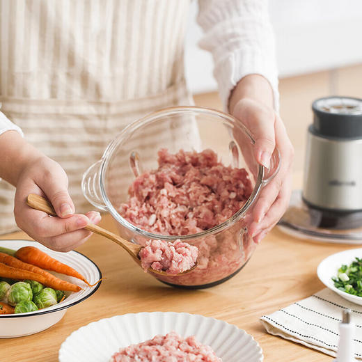 小熊（Bear） 家用电动不锈钢搅拌机绞馅机切碎肉机辅食料理机绞菜打蒜机QSJ-B03Y7 灰色 商品图3