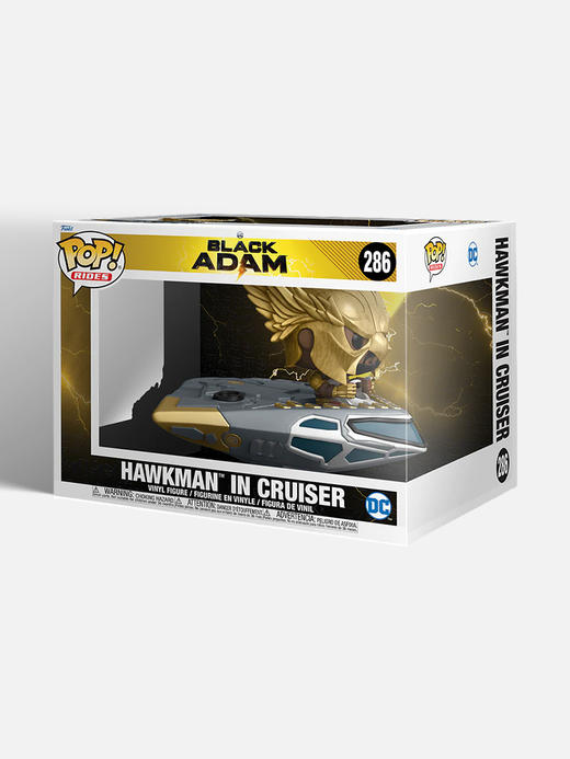 Funko POP  Ride SUPDLX BA Hawkcrsr w/Hawkman电影 黑亚当鹰侠与飞舰手办 64195 商品图4