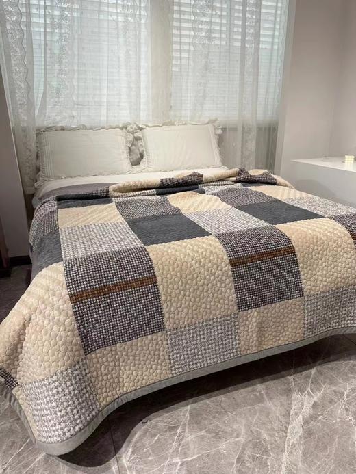 曼庭生活仿貂绒两用床盖 商品图10