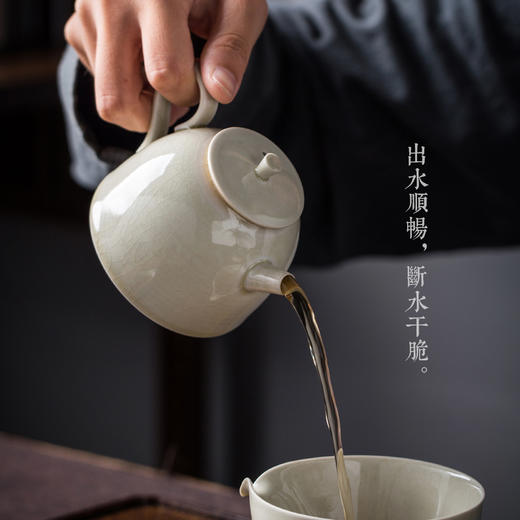 永利汇草木灰日式小茶壶单壶功夫茶泡茶器景德镇茶壶茶具纯手工 商品图2