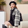 mc2黑色立领小香风撞色短款羽绒外套女装2023冬装新款时尚面包服 商品缩略图1