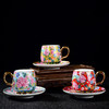 永利汇陶瓷有耳喝茶杯带杯托茶杯六只装咖啡杯具茶具套装泡茶杯 商品缩略图0