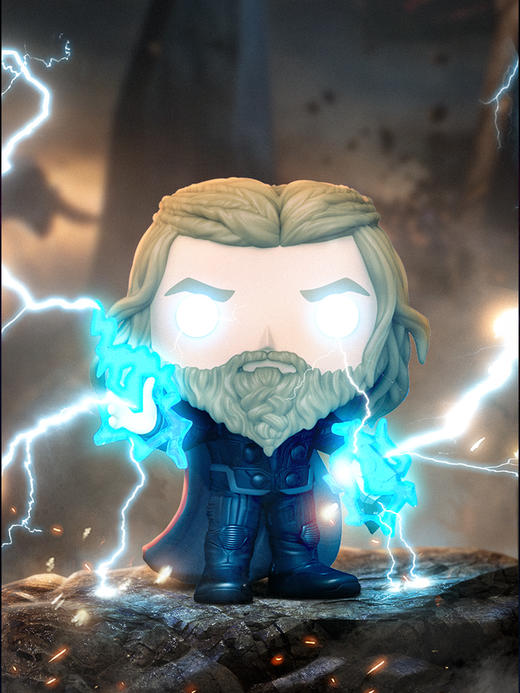 Funko POP Marvel AE Thor w/ thunder w/CH(GW)美漫 复仇者联盟4：终局之战雷神与雷电手办 64906 商品图1
