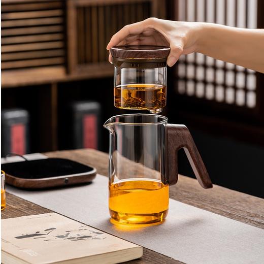 永利汇磁吸智能定时玻璃内胆茶水分离泡茶壶耐高温飘逸杯自动泡茶专用 商品图2