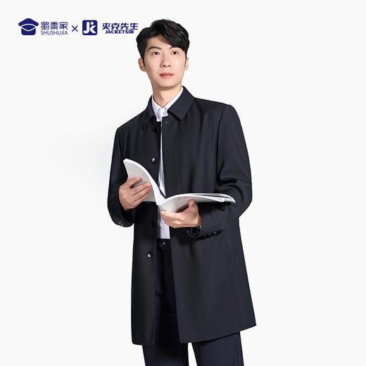 【中长款翻领夹克】商务休闲夹克外套 修身中长款上衣外套 商品图7