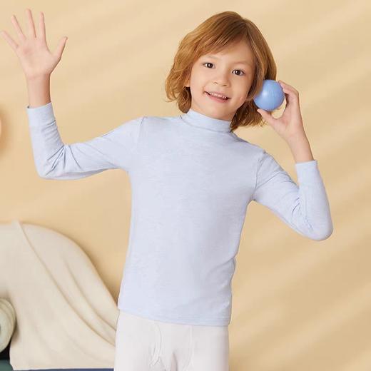 【棉莫打底衫】舒雅童装男童棉莫代尔高领长袖保暖衣秋衣单件上衣37/17777Q 商品图1
