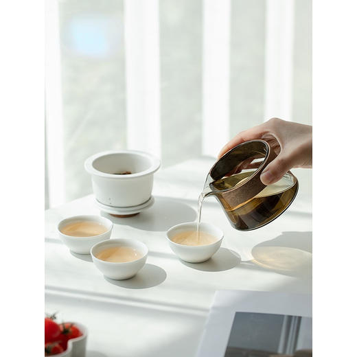 永利汇玻璃便携式旅行茶具套装快客杯户外露营喝茶装备茶杯套装 商品图3