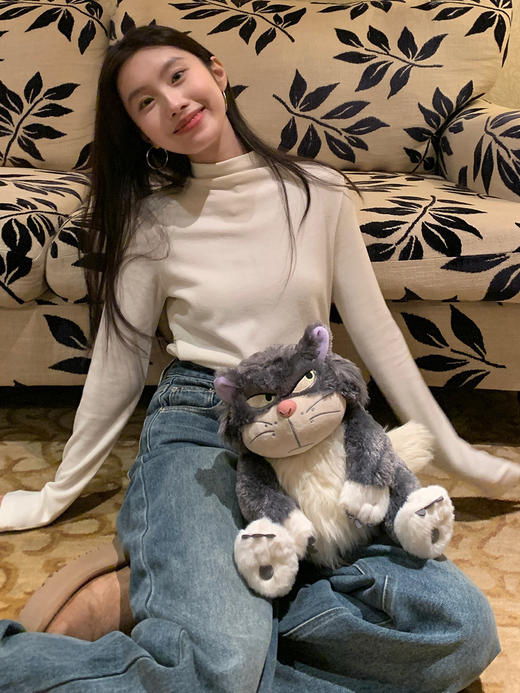 年终大促！【简约纯色！百搭不挑人】双面绒保暖半高领打底衫女秋冬新款，纯色修身显瘦长袖百搭上衣，细腻贴身 显露优雅曲线 温暖舒适 商品图0