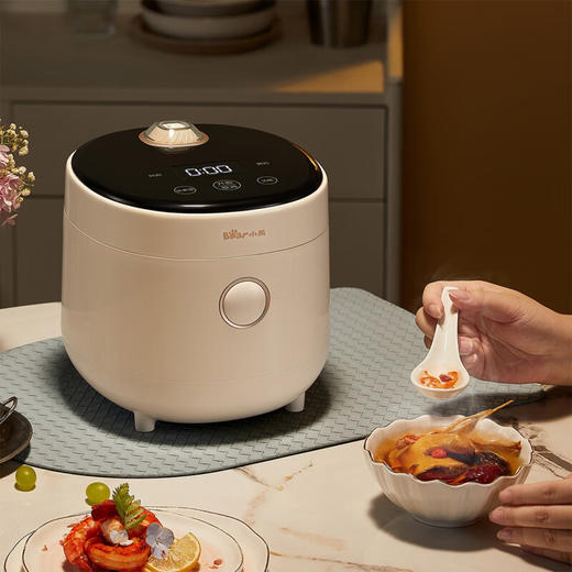 小熊Bear/小熊小型快煮陶瓷油家用电饭锅1-2人多功能电饭煲 白色双内胆 DFB-C16K1 商品图6