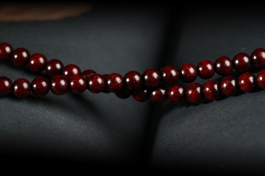 DQ0189°满星小叶紫檀紫檀+大漆手串 商品图5