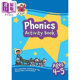 【中商原版】英国原版CGP教辅 New Phonics Activity Book for Ages 4-5 home learning 4-5岁新版自然拼读活动手册 家庭学习