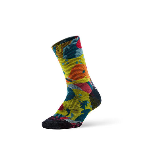 ZEALWOOD 赛乐 美丽诺羊毛训练袜 越野跑图案系列中筒袜 商品图5