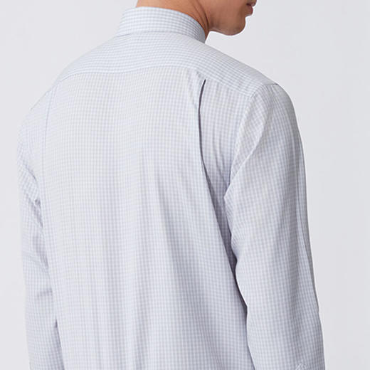 十如仕100%新疆长绒棉免烫府绸花色正装长袖衬衫-301-04 商品图4