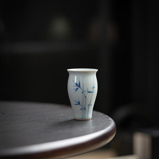 永利汇古青仿古闻香杯陶瓷品茗杯复古茶杯青花竹子喝茶小单杯茶杯 商品图3