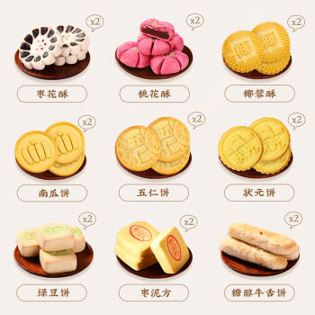 稻香村 糕点礼盒北京特产京八件点心休闲零食大礼包过节送礼品3斤1500g 商品图6