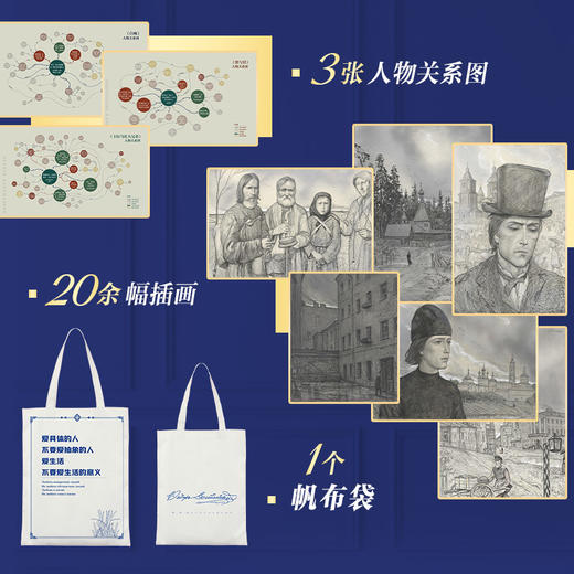 【2.4-2.19停发  】《陀思妥耶夫斯基作品集》精装礼盒  送印有陀翁名句的帆布袋 商品图4