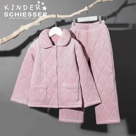 【三层夹棉超厚款】SCHIESSER德国舒雅女童家居套装三层超柔绒绗棉，亲子装，厚实保暖性好3F/21919H