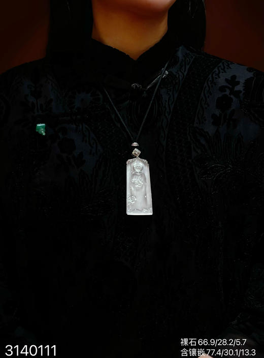 玻璃种观音吊坠【3140111】具体价格微信咨询 商品图4