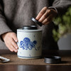 永利汇仿古青花密封茶叶罐铝合金盖存储罐普洱白茶储茶罐家用陶瓷罐防潮 商品缩略图3