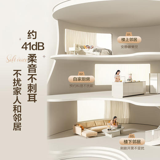 小熊（Bear）低音降噪破壁机 1.5L家用可拆洗豆浆机 多功能全自动米糊机 五谷杂粮料理机榨汁机41分贝PBJ-D08T1 商品图2