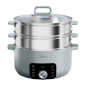 美的多功能电蒸锅电煮锅多用锅电热锅大容量多规格可选大蒸格防干烧易操作 线下同型号 MZ-ZGE3002