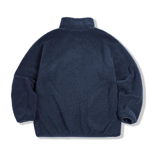 马登工装美式休闲半开襟抓绒卫衣立领摇粒绒套头衫保暖外套男秋冬 商品图5