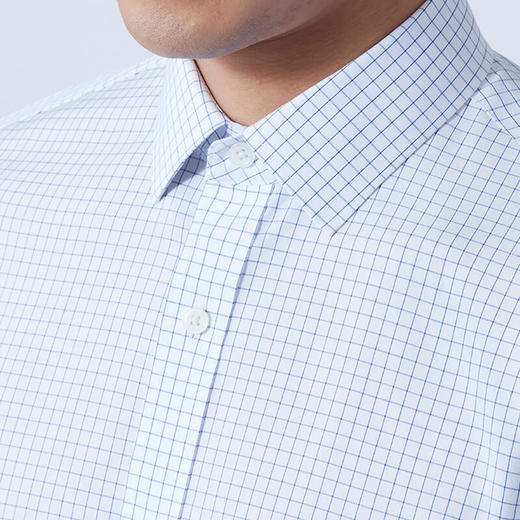 十如仕100%新疆长绒棉免烫府绸花色正装长袖衬衫-301-04 商品图9