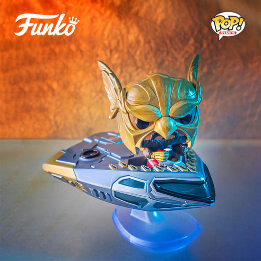 Funko POP  Ride SUPDLX BA Hawkcrsr w/Hawkman电影 黑亚当鹰侠与飞舰手办 64195 商品图1