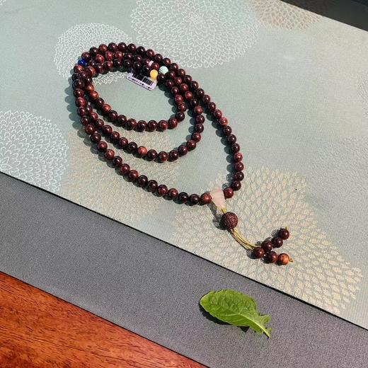 0.8圆珠海南黄花梨手持珠手串-如意纹款 商品图0